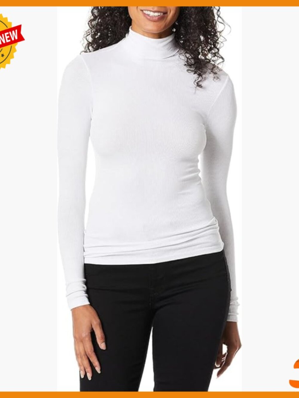 Silk Rib Turtleneck Top Long Sleeve Slim Fit Thumbholes Everyday Luxury